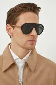 Gucci ochelari de soare barbati, culoarea negru imagine