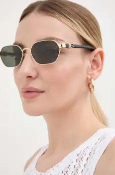Gucci ochelari de soare femei, culoarea auriu imagine