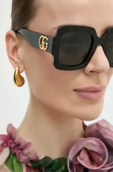 Gucci ochelari de soare femei, culoarea negru imagine