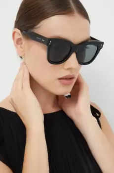 Gucci ochelari de soare femei, culoarea negru imagine