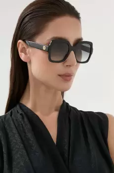 Gucci ochelari de soare femei, culoarea negru imagine