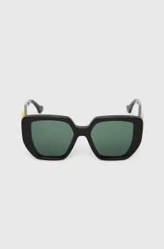 Gucci ochelari de soare femei, culoarea verde imagine