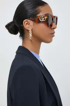 Gucci ochelari de soare femei, culoarea verde imagine