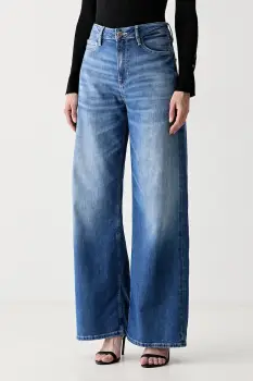 Guess blugi wide leg pentru femei BELLFLOWER imagine