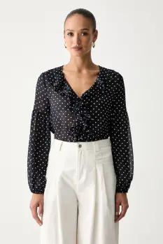 Guess bluza cu volane pentru femei Emy imagine