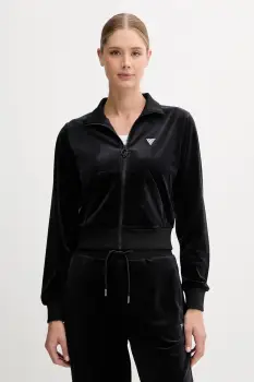 Guess bluza din velur COUTURE imagine