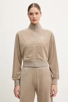 Guess bluza din velur COUTURE imagine