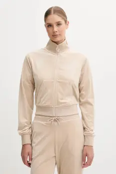 Guess bluza din velur COUTURE imagine