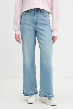 Guess Jeans blugi largi pentru femei imagine