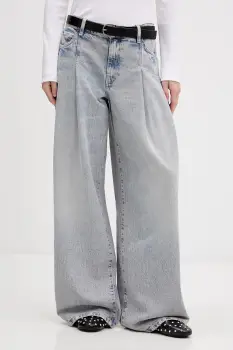 Guess Jeans blugi wide leg de femei imagine