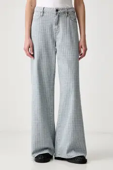 Guess Jeans blugi wide leg pentru femei imagine
