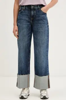 Guess Jeans blugi wide leg pentru femei imagine