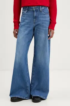 Guess Jeans blugi wide leg pentru femei imagine