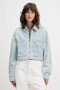 Guess Jeans geaca de tranzitie femeiasca din denim imagine