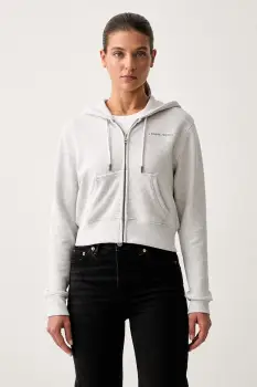 Guess Jeans hanorac cu fermoar pentru femei cu bumbac imagine