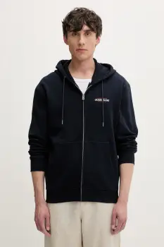 Guess Jeans hanorac cu fermoar si gluga pentru barbati, din bumbac imagine