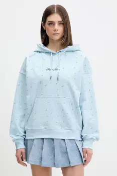 Guess Jeans hanorac cu gluga pentru femei, din bumbac imagine