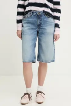 Guess Jeans pantaloni scurti de dama din denim imagine