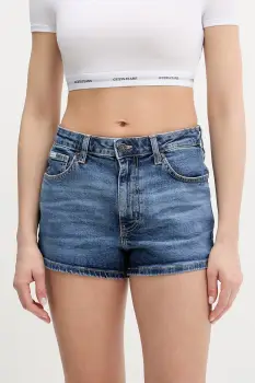 Guess Jeans pantaloni scurti pentru femei, din denim imagine