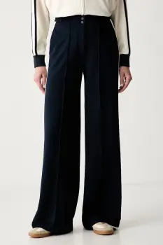 Guess pantaloni straight pentru femei cu bumbac PHOEBE imagine