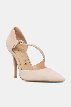 Guess pantofi cu toc stiletto din piele intoarsa NAPIPER imagine