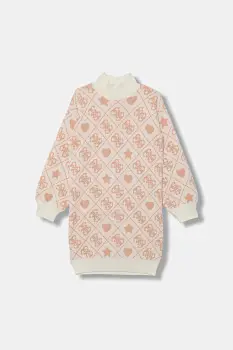 Guess rochie din amestec de lana pentru copii imagine