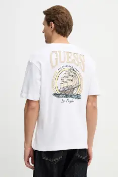 Guess tricou din bumbac imagine
