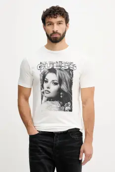 Guess tricou din bumbac imagine