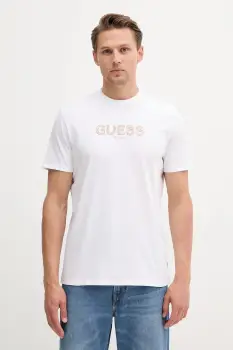 Guess tricou din bumbac imagine