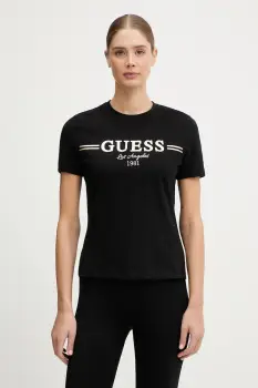 Guess tricou din bumbac BIBIA imagine