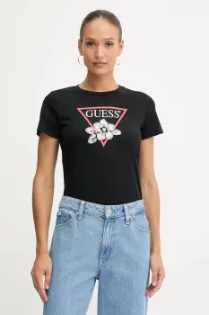 Guess tricou din bumbac imagine