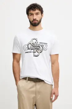 Guess tricou din bumbac imagine