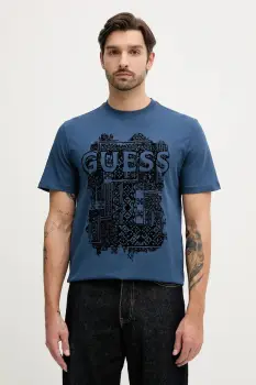 Guess tricou din bumbac imagine