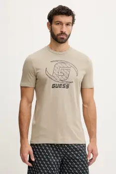 Guess tricou din bumbac KELE imagine