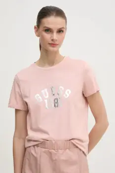 Guess tricou din bumbac MARTINA imagine