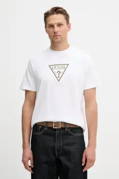 Guess tricou din bumbac TERRY imagine