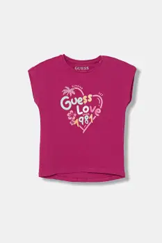Guess tricou pentru copii, cu amestec de bumbac imagine