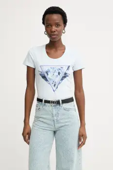 Guess tricou pentru femei, din bumbac cu elastan imagine