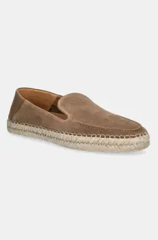 Hackett London espadrile din piele intoarsa ALTEA LOAFER culoarea maro, HMS21491 imagine