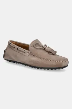 Hackett London mocasini din piele intoarsa DRIVER TASSEL culoarea maro, HMS21486 imagine