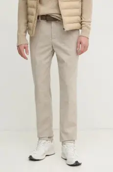 Hackett London pantaloni barbati, culoarea bej, cu fason chinos, HM212679R imagine