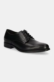 Hackett London pantofi de piele DUKE MASTER barbati, culoarea negru, HMS21407 imagine