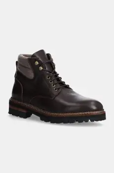 Hackett London pantofi inalti RANGE STONE barbati, culoarea maro, HMS21423 imagine