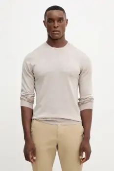 Hackett London pulover de lana culoarea bej, light, HM7000006 imagine