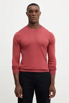 Hackett London pulover de lana culoarea portocaliu, light, HM7000006 imagine