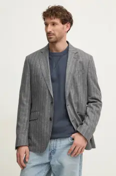 Hackett London sacou barbati, culoarea gri, HM470563R imagine