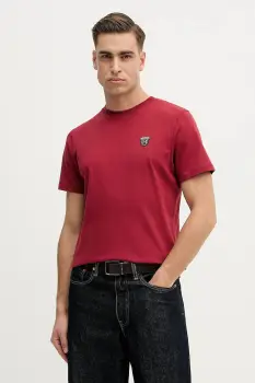 Hackett London tricou din bumbac culoarea bordo, uni, HM5000063 imagine