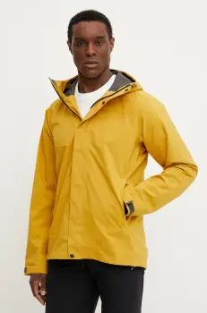 Haglofs geaca de ploaie Breeze barbati, culoarea galben, 607680 imagine