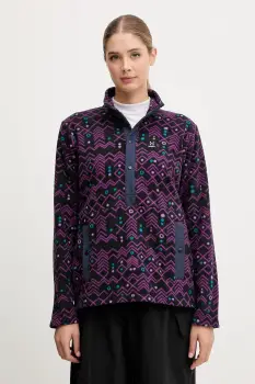 Haglofs hanorac Mora Mid culoarea bleumarin, cu imprimeu, 606557 imagine