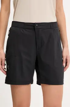 Haglofs pantaloni scurti outdoor L.I.M Fuse II culoarea negru, uni, medium waist, 607710 imagine